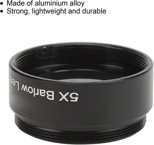 Extra Objective Lens, Clear Optical Glass 5X Microscope Camera Lens for Astronomy Lovers for Microscope Parts Accessories