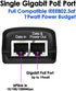Wall Plug Gigabit Power Over Ethernet POE Injector Max 24W Adapter, 1000Mbps 802.3af Compliant, Up to 100 Meters