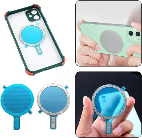 XZC Mag Safe Magnet Sticker, Strong Magnetic Cover Sticker for Mag Safe DIY Wireless Charging for iPhone (2Pcs)