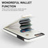 Asuwish iPhone 7/8 Plus Wallet Case with Tempered Glass, Leather Purse, Credit Card Slot - White for Women.