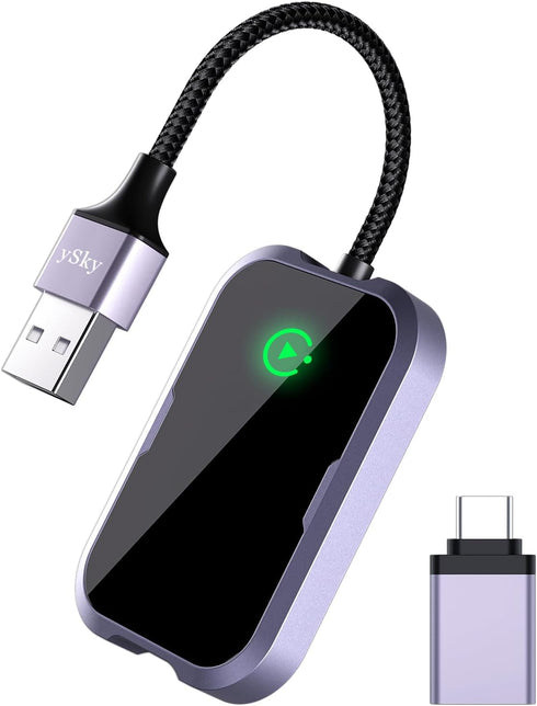 ySky Wireless Carplay Adapter, Multi-User Seamless Connection for Converts Wired to Wireless carplay