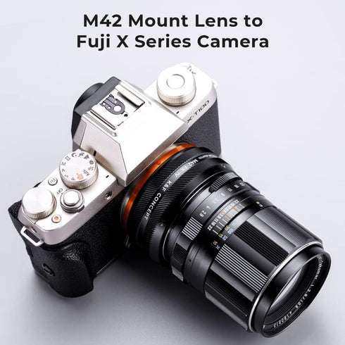 K&F Concept M42-FX IV Lens Mount Adapter for Manual Focus M42 Lens and Fujifilm X Mount Camera Body