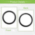 ACROPIX Universal 6.5" Subwoofer Speaker Rings Cover, Decorative Circle without Mesh Grille, ABS Black, Pack of 2