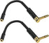 CESS-238 Right Angle 1/4 Inch TRS to 3.5mm Adapter, 6.35mm Male to 3.5mm Female Stereo Audio Adapter