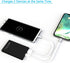 Dual USB Output Super Slim Power Bank, Ultra Thin 3000mAh Portable Charger Mini External Phone Battery Pack