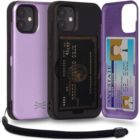 TORU CX PRO Wallet Case for iPhone 12 Mini, Shockproof Heavy Duty Cover with Hidden Card Holder