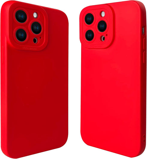 iPhone 13 Pro Max Case, Red Silicone TPU Rubber Back Cover Compatible for iPhone 13 Pro Max (6.7 inch)
