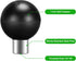 FANAUE B-0 Mount Aluminum Ball Adapter with 1/4"-20 Threaded Hole, Compatible with RAM Mount B Size Components