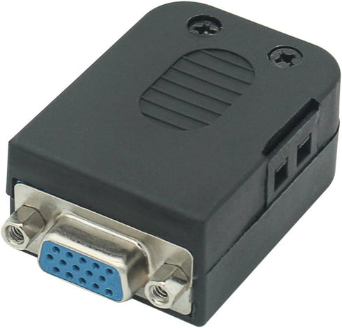 HDB15 3+6 HDMI Female to VGA Female D-SUB 15 Pin Terminal Connector, DB15 Adapter with Case