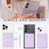 Leather Phone Wallet Stick On, Card Holder for Phone Case Compatible with iPhone, Samsung and Android - White, Purple