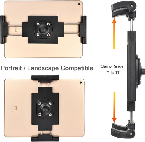 VAUBORTTI 1" 7-12.9" Ball Tablet Holder Screw-Mounted Tablet Mount Compatible with RAM B Size System, Adjustable iPad