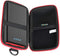 Hard Travel Case for Ekrist/LanLuk Portable Charger Power Bank 25800mAh (Black + Red Zipper)