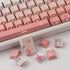 Tsungup PBT Keycaps Cherry Blossom Keycap Set, Custom Side Printed Pink Keycaps, 135 Keys Gradient DoubleShot Sakura