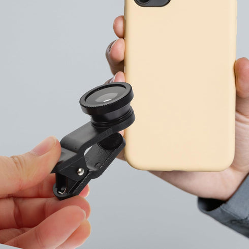 TEHAUX 1set Phone Camera Lens Macro Wide Angle Fisheye Lens Kit for Mobile Photography and Attachments Easy to Install