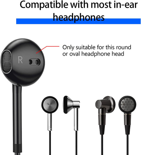 EKIND 24 PCS Soft Sponge Earbuds Cover Pads for Earphone MP3 MP4 Stereo Headsets, Protective Accessories Cap (Black)