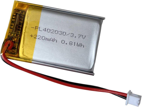 XINLANTECH 3.7v 402030 220mAh PH1.25/2p Headset, Watch,MP3 2Pack Rechargeable Lithium Polymer Replacement Battery