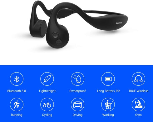 MP3 8G 5.3, Open Ear Headphones, Bone Conduction Headphones, Built-in Player Memory, Wireless Open Earphones Bluetooth