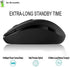MiraCase Comfortable 2.4 GHz Long Range Silent Wireless Mouse, 1600 DPI, 30ft Working Distance, Battery Included (Black)