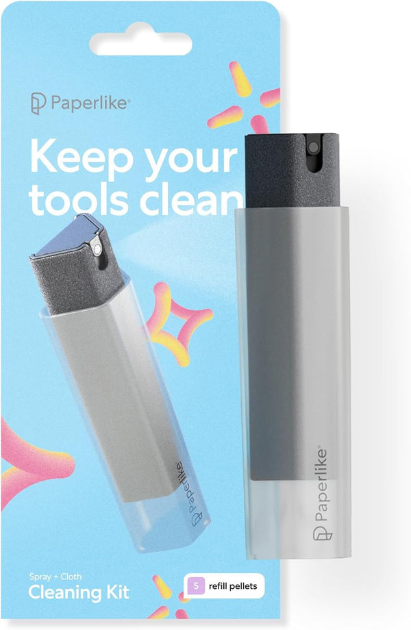 Paperlike All-in-One Cleaning Kit - Microfiber Spray Bottle & Cleaning Solution + 5 Refill Tablets for iPad & Displays