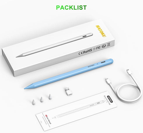 Stylus Pen for iPad 2018-2024 - 15 Mins Fast Charging Pencil 1 Gen with Tilt Sensitivity, Works for iPad Air 3 4 5 M2