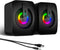 MELOGAGA RGB Computer Speakers, USB-Powered PC Speakers with 7-Color LED Backlight, 3.5mm Aux