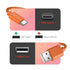 2-Pack 1.6ft 50cm weishan USB C Power Cable for Wyze Duo Cam Video Doorbell and Palm Lock - Short Round Charging Cord