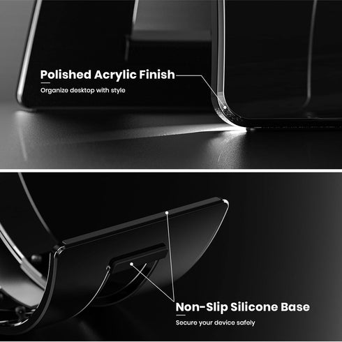 Vertical Laptop Stand for Desk, Space-Saving Acrylic Holder for All MacBook, Laptop Stand, Invisible Desktop Dock