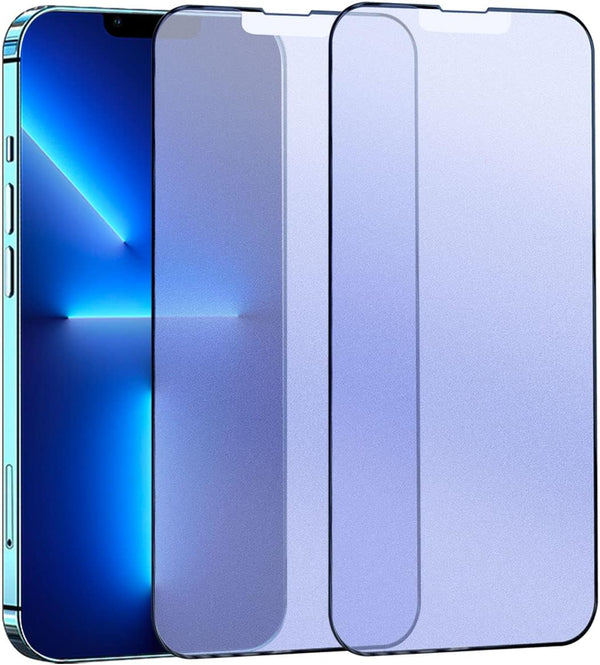 2 Pack Matte Anti Blue Light Screen Protector for iPhone 13 Pro Max/iPhone 14 Plus, Scratch Resistant, Eye Protection,
