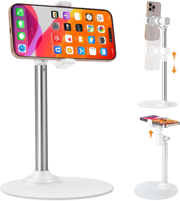Xiaoshuang Adjustable Phone Stand for Desk with Clip Mount Live Streaming: 360 Rotatable