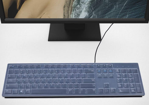 Keyboard Cover for Dell KB216, KM636, Optiplex 5250, 3050, 3240, 5460, 7450, 7050 & Inspiron AIO 3475/3670 - Clear