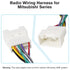20Pin ISO Radio Wiring Harness Car Stereo Wire Adapter Compatible with Mitsubishi Outlander Lancer Mirage Pajero Shogun