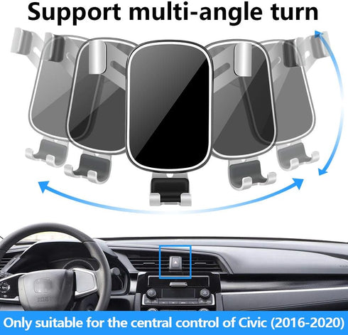 Car Phone Holder for Honda Civic 2016-2021, Best Cell Phone Mount, Mobile Cradle, Air Vent Accessory