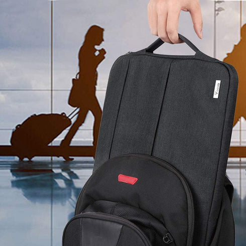 Laptop Sleeve 13-13.6 Inch Compatible with MacBook Air/Pro 13 M1/M2, Surface Laptop 4/5, Chromebook, Slim Black Cover