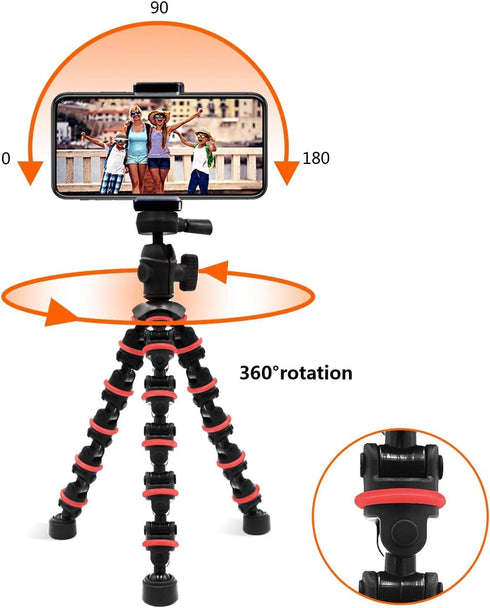 Phone Tripod, Linkcool Octopus Tripod with Wireless Remote Phone Holder Mount Use as iPhone Tripod, Cell Phone Tripod, Camera Tripod, Travel Tripod,Tabletop Tripod for iPhone Gopro