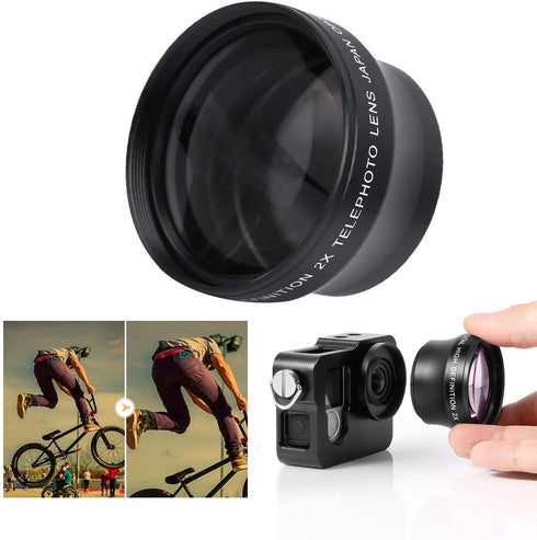2X High Definition Super Telephoto Lens, 46 MM Telephoto Conversion Lens for Camera with 37mm Lens Thread