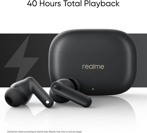 realme Earbud T300, Deep Bass, 30db ANC, Immersive Sound, Up to 40 Hour Playtime, Bluetooth 5.3, Youth White