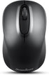 Perixx PERIMICE-722B Wireless Optical Mouse, Portable Design with Silent Clicks and Cable Straps, Black