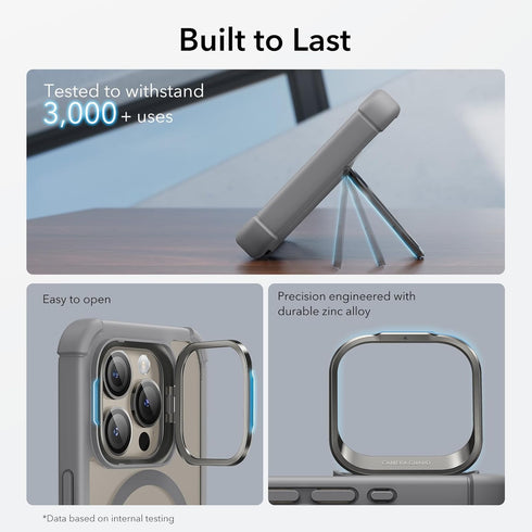 ESR Armor Series iPhone 15 Pro Max Case: Full-Body Shockproof, Military-Grade, MagSafe, Clear Grey, 2-Part Tough Case