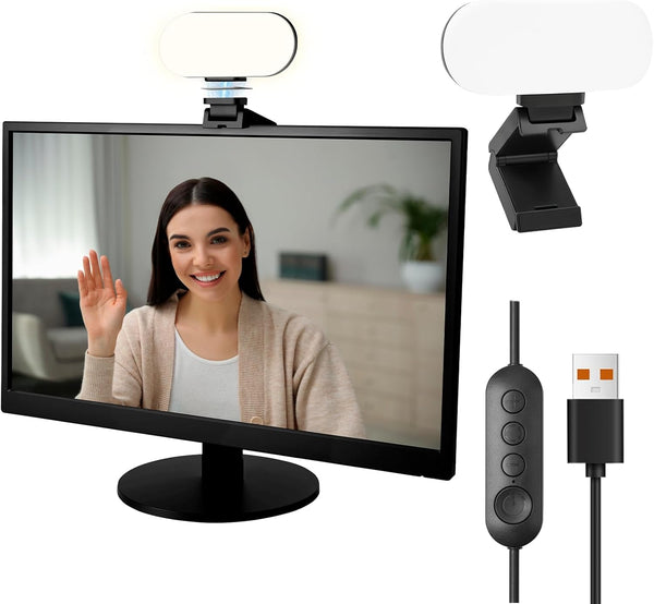 GLOUEN Video Conference Lighting & Computer Light USB LED Panel for Laptop &