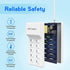 10-Port USB Wall Charger Station with Rapid Charging, Auto Detect Technology, Family-Sized USB Ports for Multiple