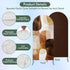 LFoveYuamer 6.6 Ft Arch Backdrop Cover, Brown Geometric Decorative Wedding Arch Covers Spandex Fitted, Middle Century