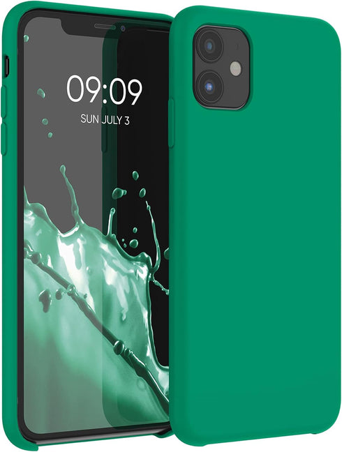 kwmobile Case Compatible with Apple iPhone 11, TPU Silicone Phone Cover with Soft Finish, Emerald Green