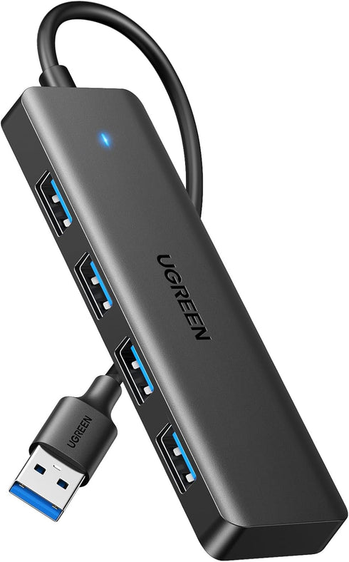 UGREEN USB 3.0 Hub, 4 Ports Ultra-Slim USB A Splitter for Mouse, Keyboard, Flash Drive, Compatible with Laptop, Desktop
