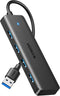 UGREEN USB 3.0 Hub, 4 Ports Ultra-Slim USB A Splitter for Mouse, Keyboard, Flash Drive, Compatible with Laptop, Desktop