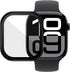 Case Compatible with Apple Watch Series 10 42mm, PC Bumper with Tempered Glass Screen Protector, Black