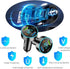 4-in-1 Fast Car Charger, PD/QC3.0/Type C Fast Charging Universal Car Phone Charger with Blue LED & Voltmeter for Car
