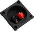 Pinhaijing Square Shape Double Binding Post Speaker Box Terminal Cup, Black and Red