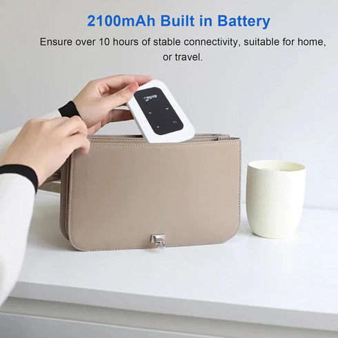 GOWENIC 4G 5G 300Mbps CAT4 Portable WiFi Hotspot Mobile WiFi Device Wireless Router LTE with SIM Card Slot for Travel