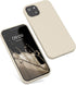 kwmobile TPU Silicone Case Compatible with Apple iPhone 13 - Soft Finish Phone Cover, Cream