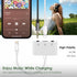 Microphone & 3.5mm Headphone Adapter for iPhone, Lightning to Audio & MIC Adapter for Live-Streaming with Charging Port